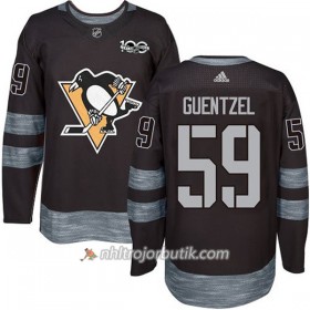 Män Ishockey Pittsburgh Penguins Tröja Jake Guentzel 59 1917-2017 100th Anniversary Adidas Svart Authentic